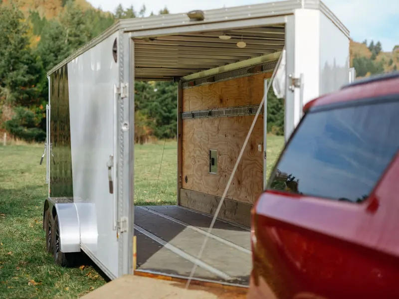 EZ-Hauler 18 foot enclosed aluminum snowmobile trailer, photo 16