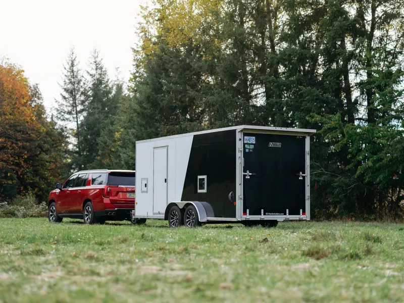 EZ-Hauler 18 foot enclosed aluminum snowmobile trailer, photo 8