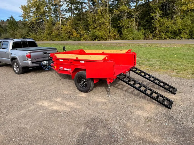 Red 2027 Diamond C GST 8 foot dump trailer, photo 6